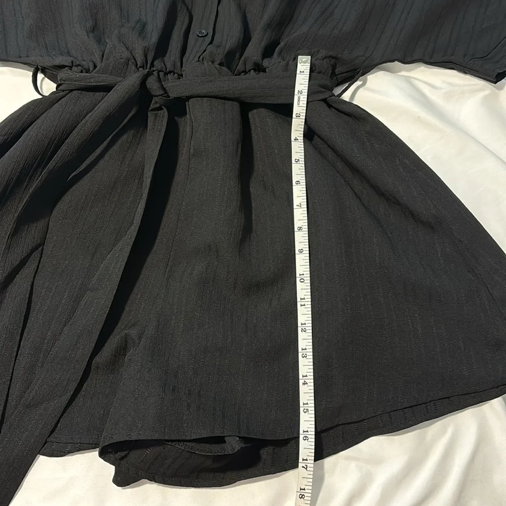 SHEIN Black Button-Up Romper - Picture 8 of 9